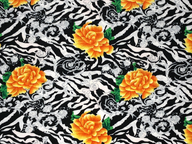 ITY Knit Floral Print Fabric - wholesale fabric